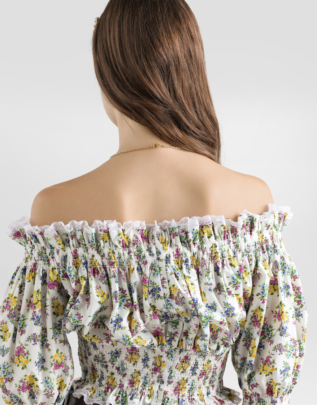 府绸小碎花印花上衣5