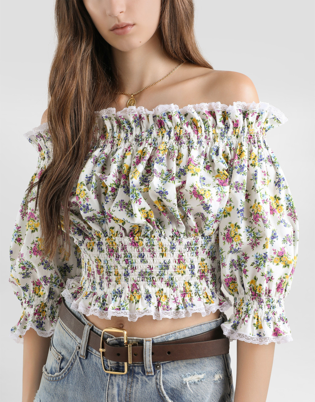 府绸小碎花印花上衣4