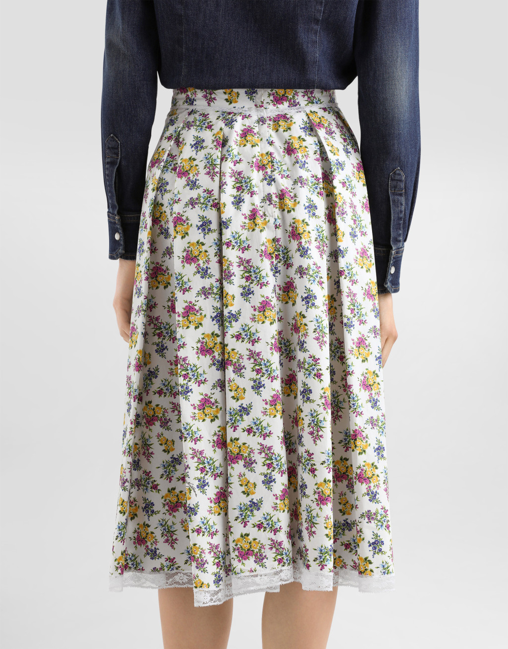 半身裙 府绸 褶裥 小碎花印花5