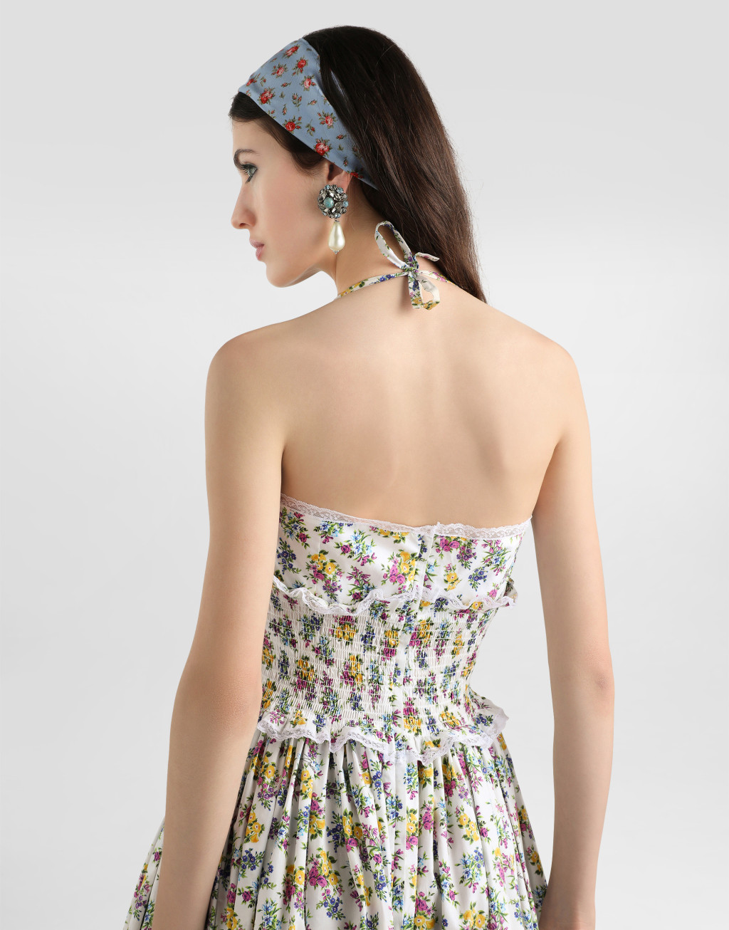 小碎花印花府绸连衣裙5