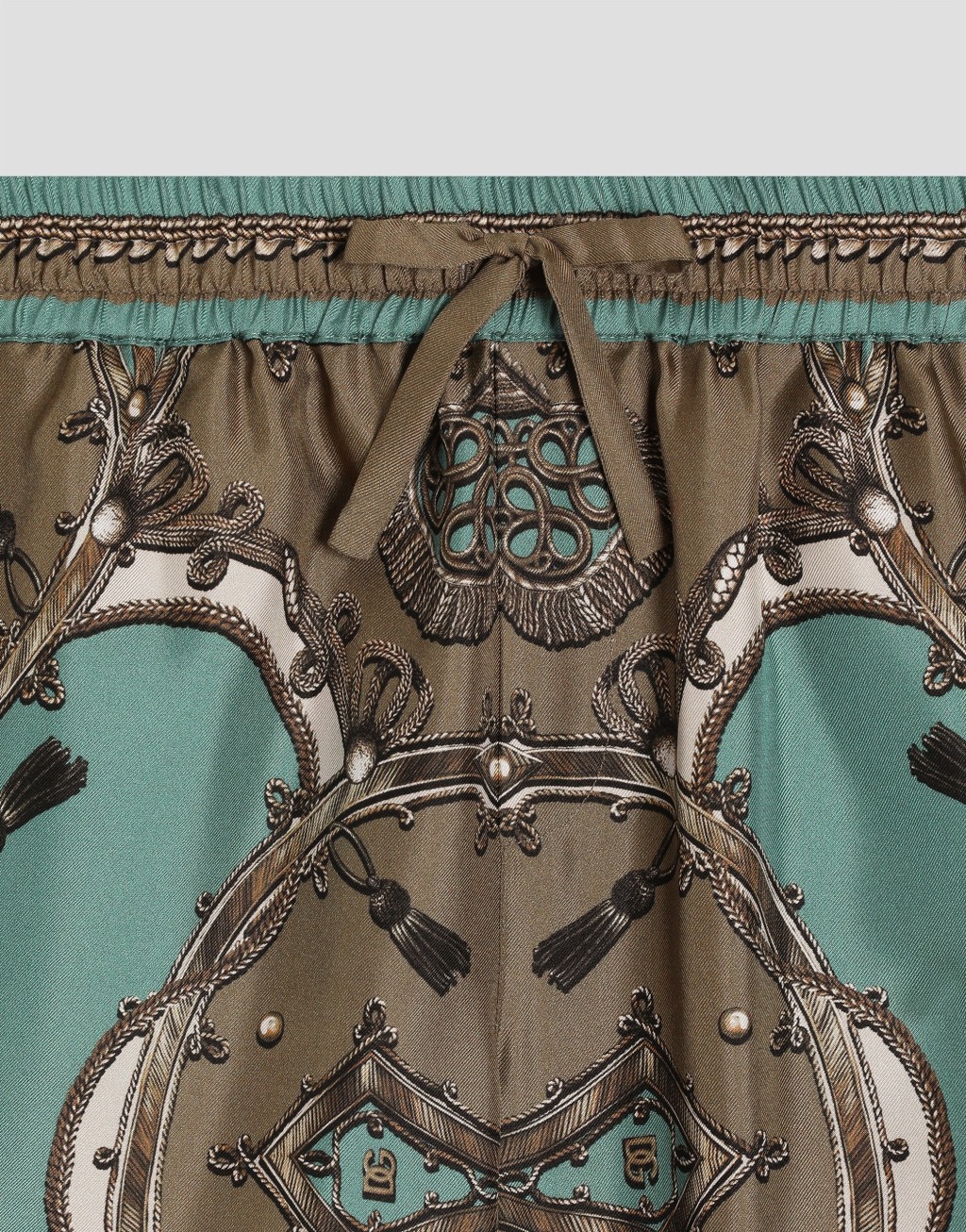 百慕大真丝斜纹布工装印花短裤3