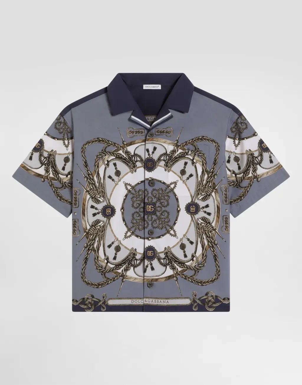 府绸衬衫 工装印花