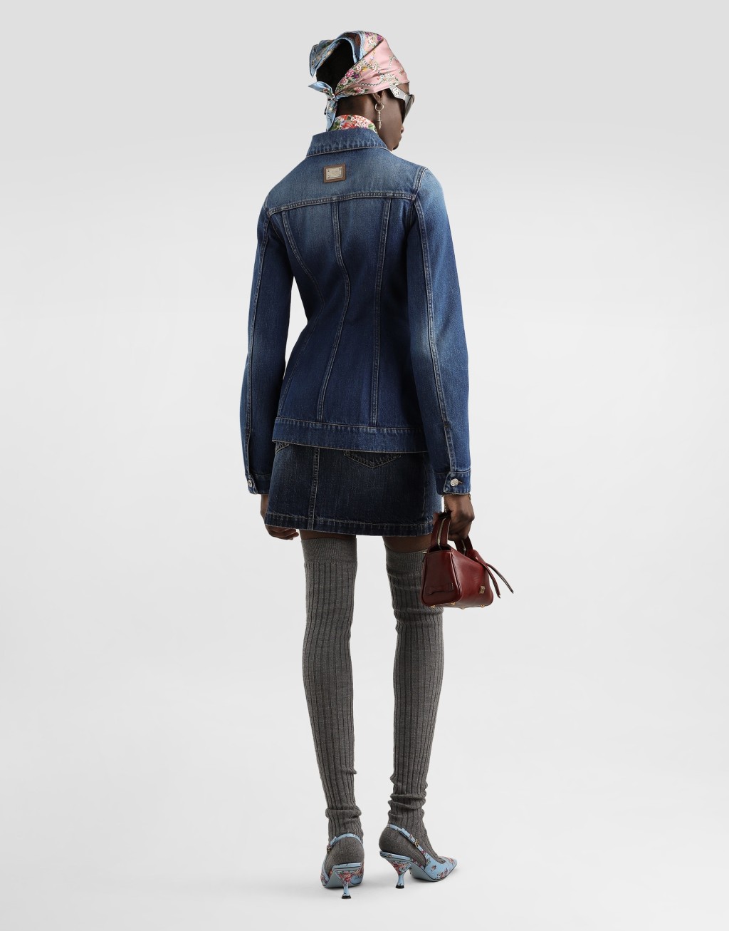 夹克牛仔布单排扣3