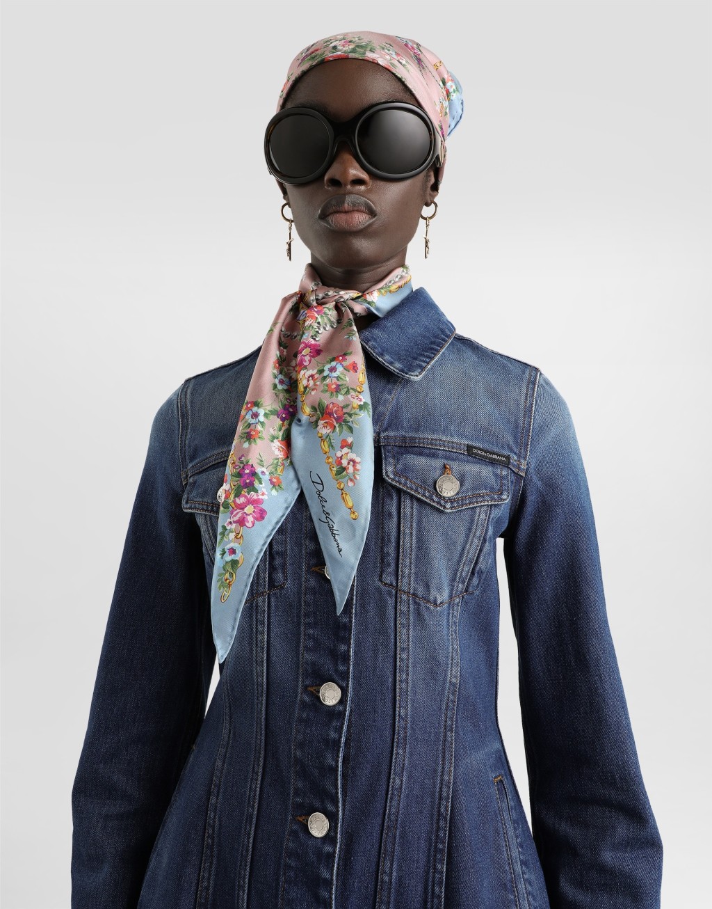 夹克牛仔布单排扣4