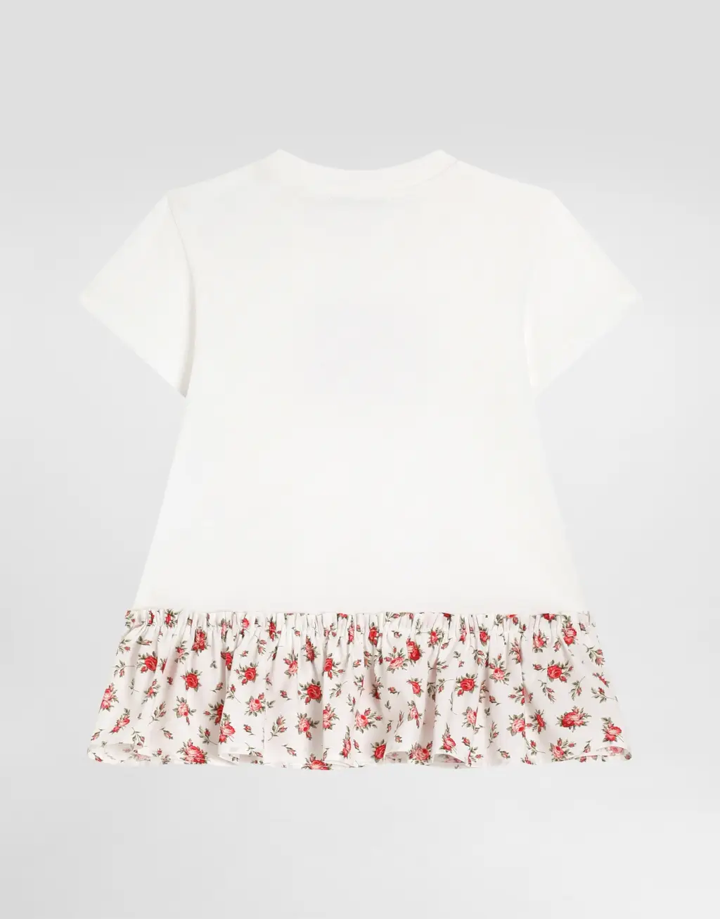 连衣裙 针织与府绸 饰以DG标识 小玫瑰印花