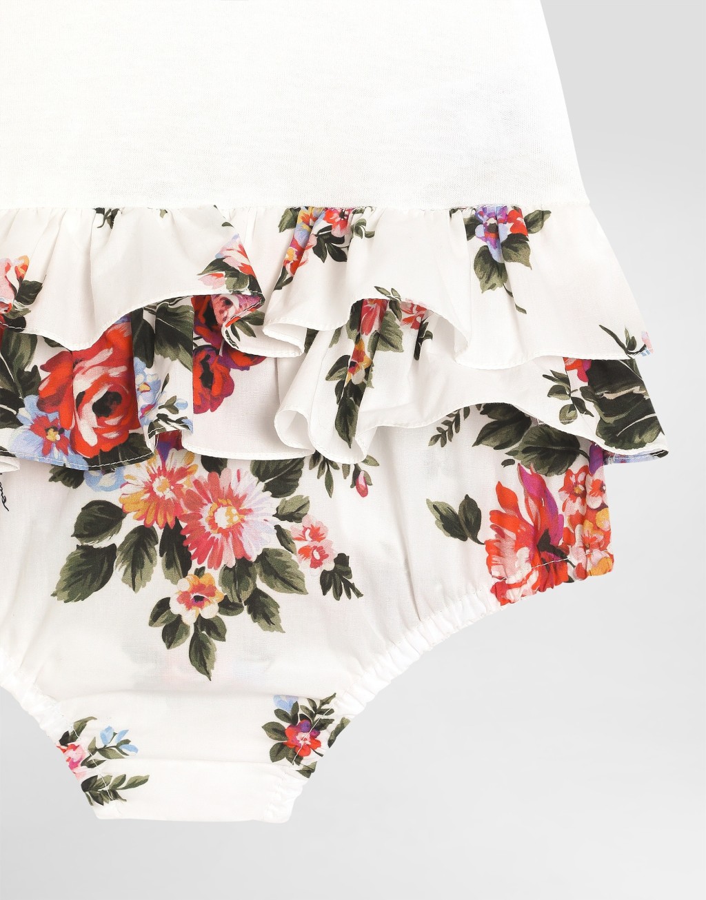 花束印花针织、府绸连体短裤4