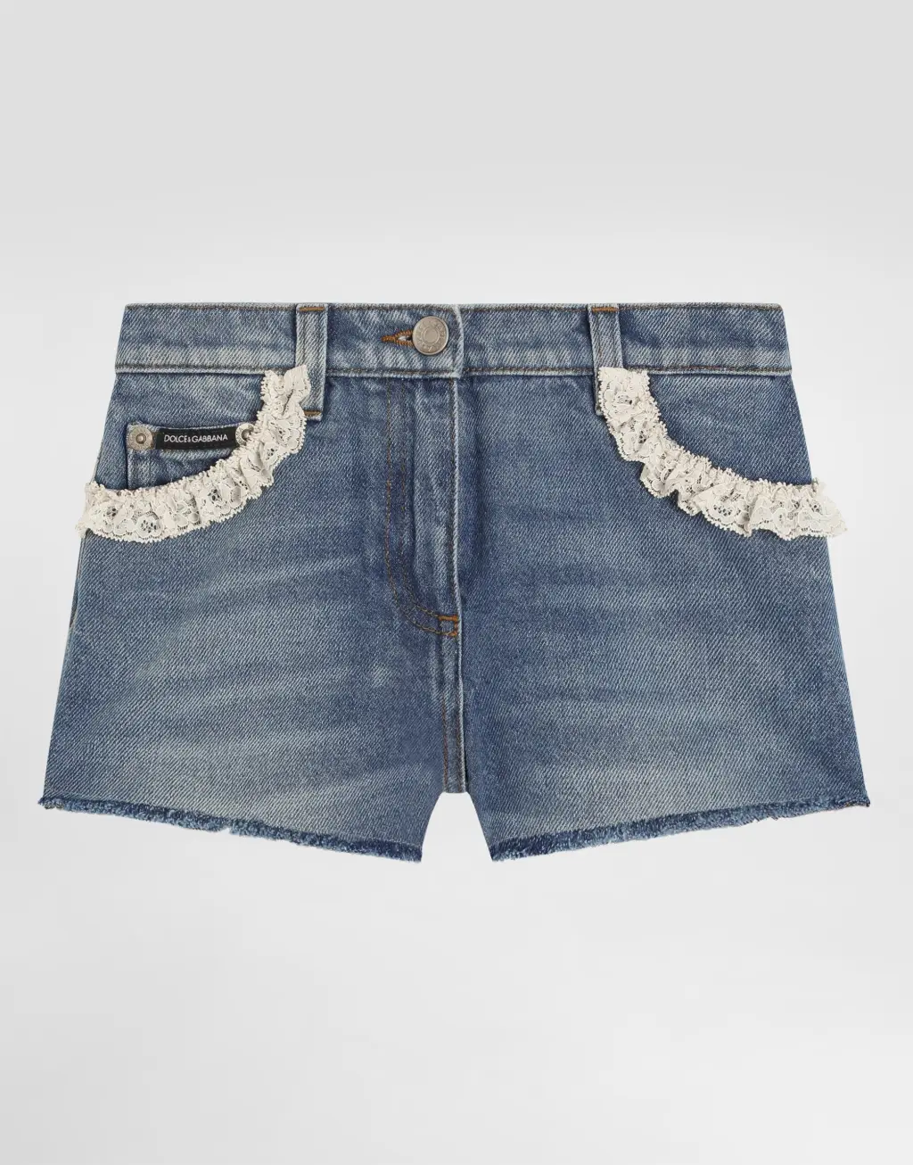 牛仔短裤 洗水效果