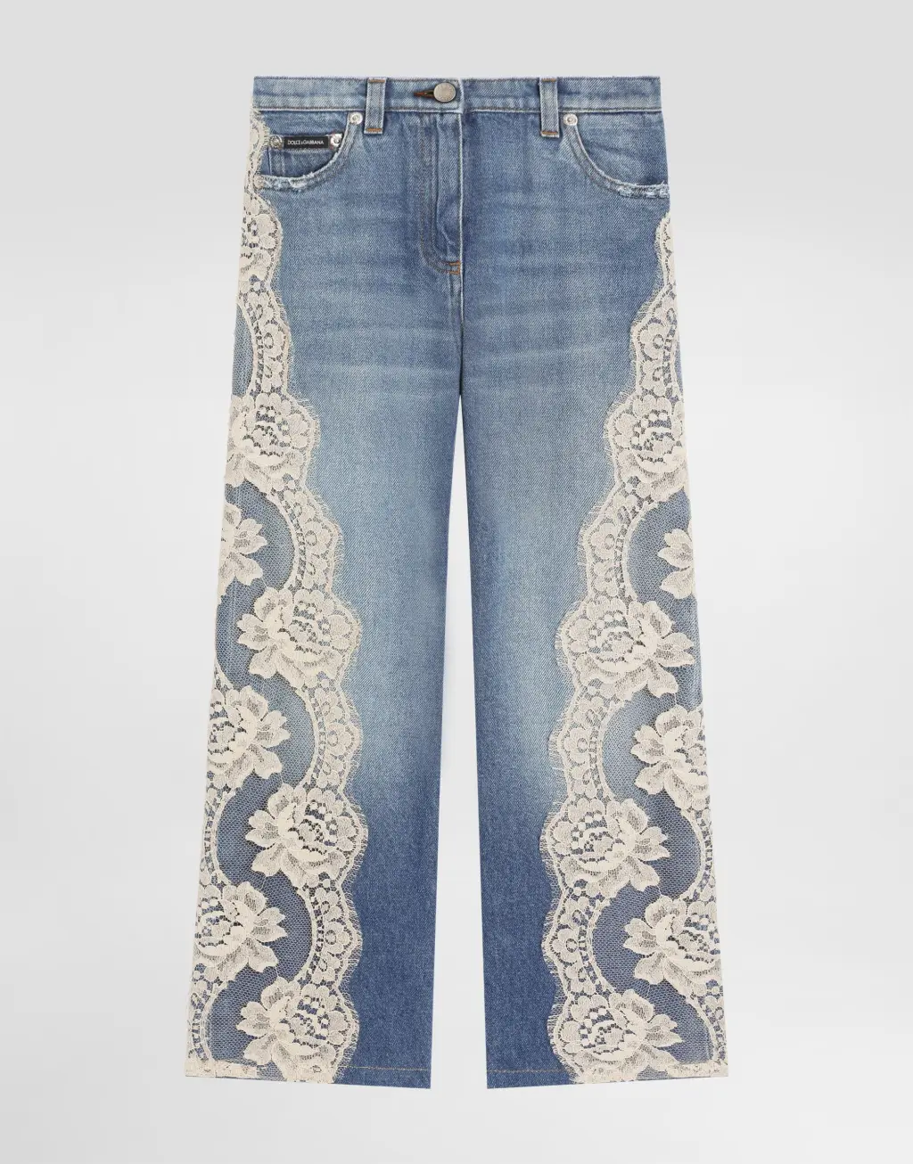 牛仔布五袋长裤