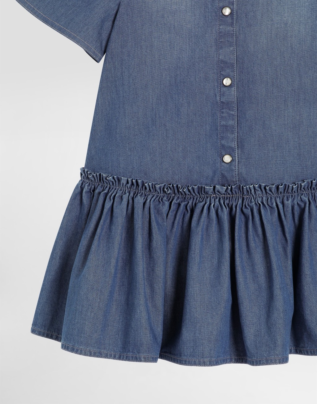 水洗尚布雷连衣裙 饰以logo刺绣4