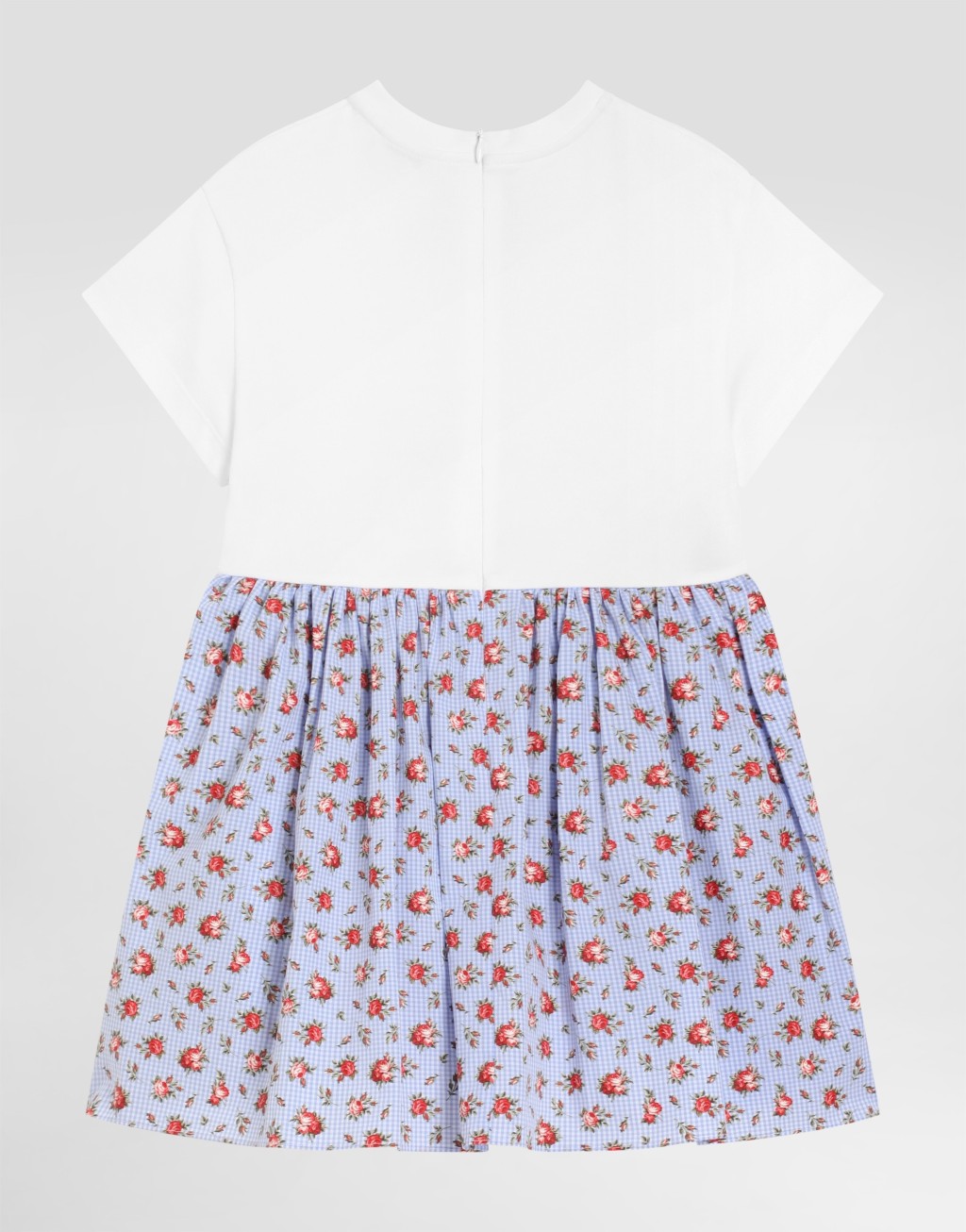 花卉印花针织与府绸连衣裙 饰以DG刺绣2