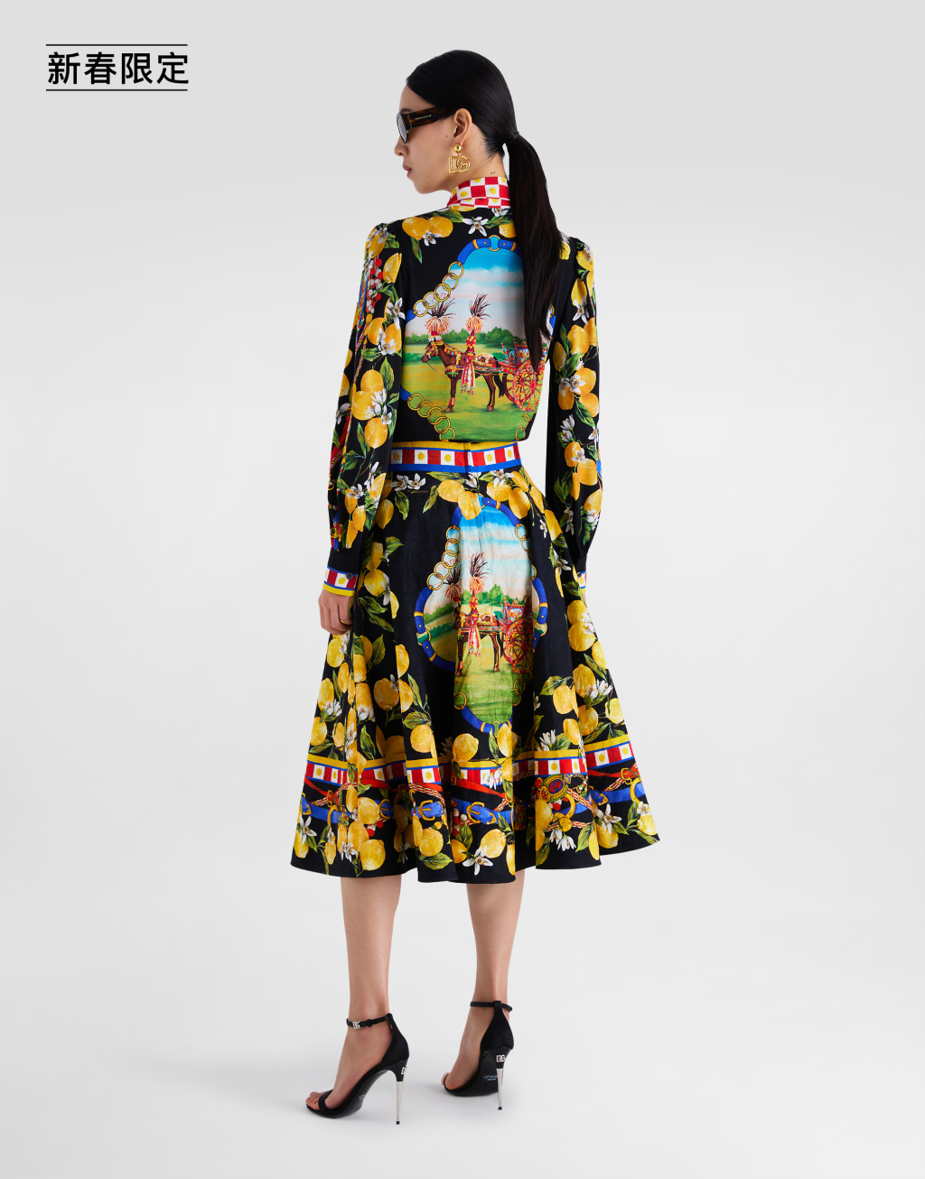 【新春限定】印花提花织锦半裙3