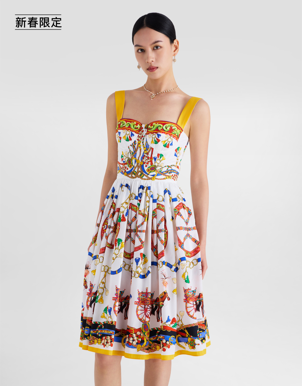 【新春限定】印花府绸连衣裙4