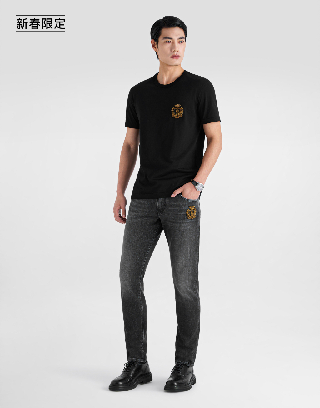 【新春限定】棉质纹章贴饰T恤2