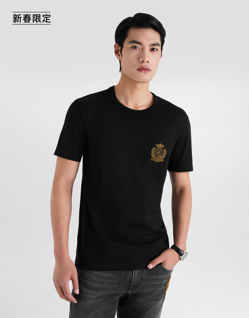 【新春限定】棉质纹章贴饰T恤4