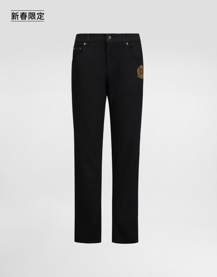 【新春限定】贴布装饰牛仔长裤
