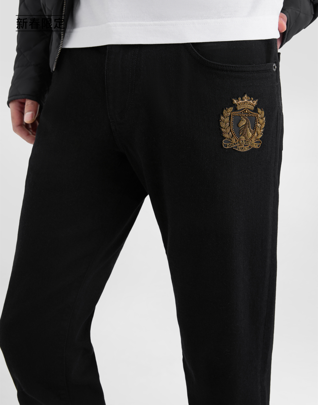 【新春限定】贴布装饰牛仔长裤5