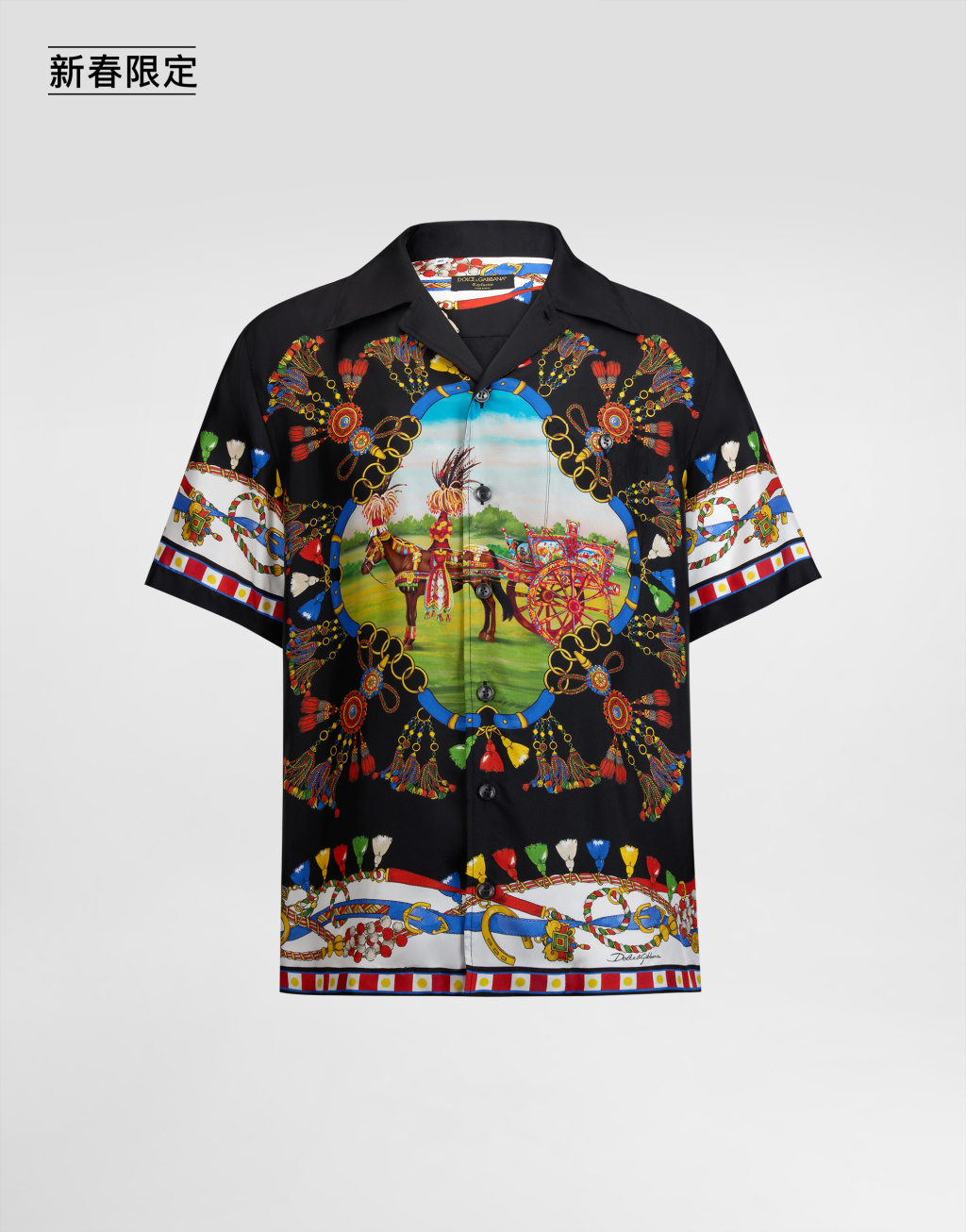 【新春限定】印花真丝斜纹夏威夷衬衫1