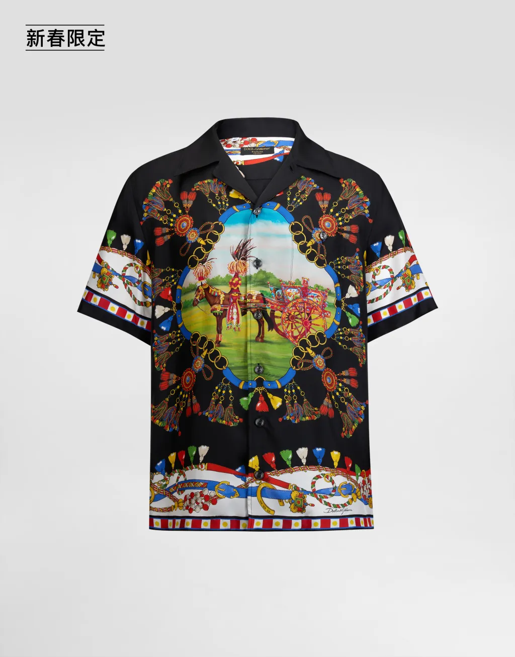 【新春限定】印花真丝斜纹夏威夷衬衫