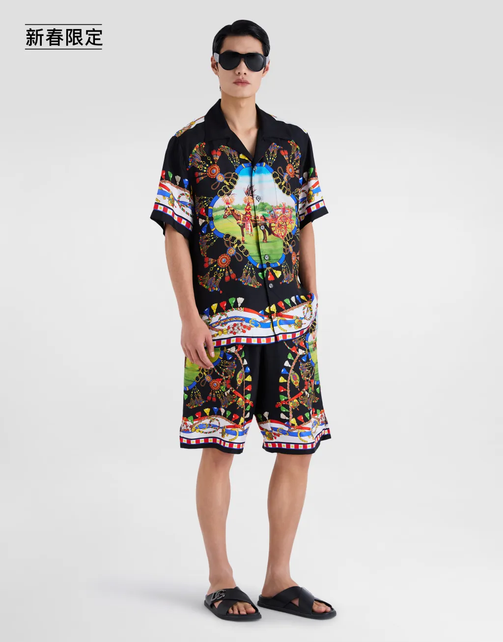 【新春限定】印花真丝斜纹夏威夷衬衫