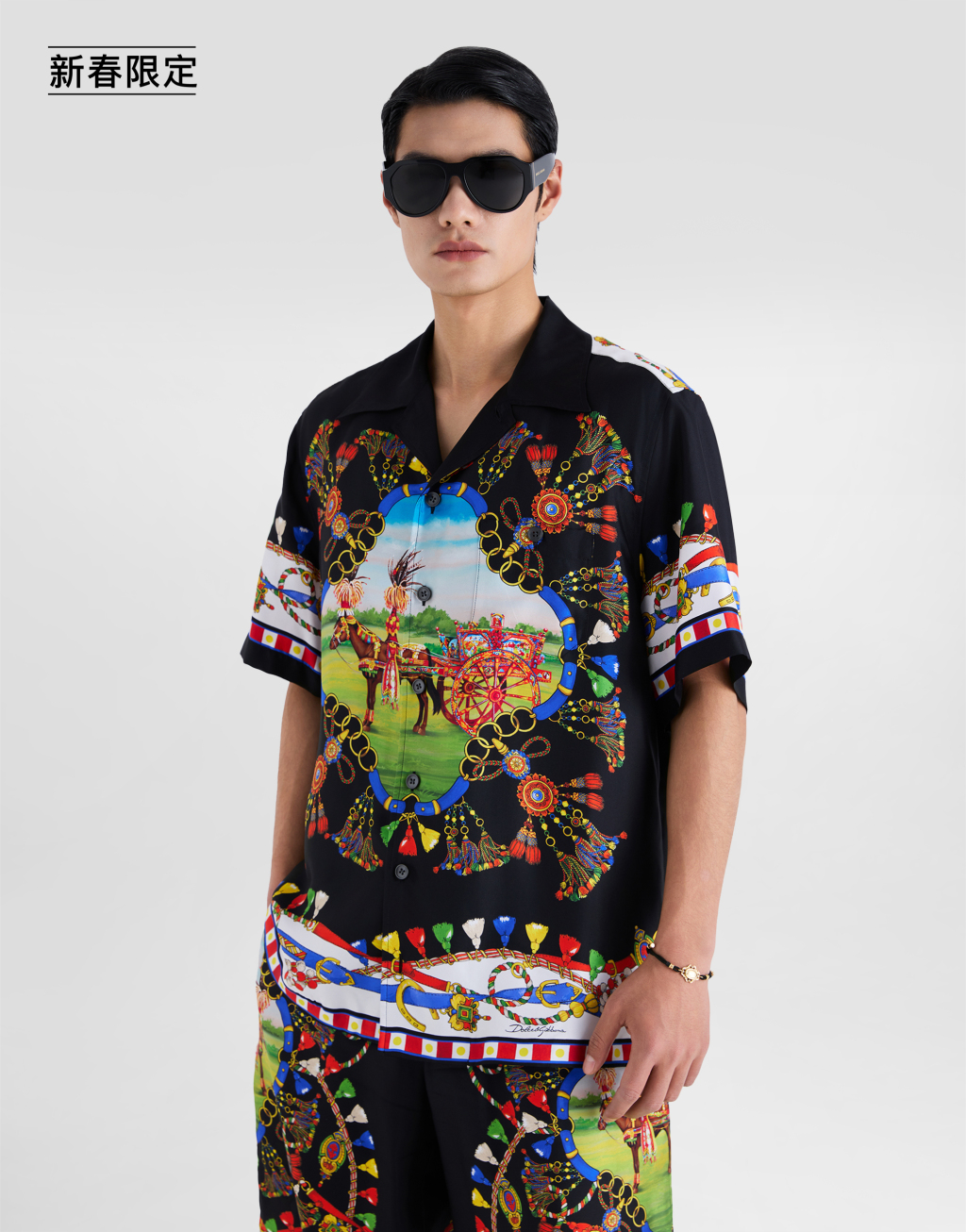 【新春限定】印花真丝斜纹夏威夷衬衫4