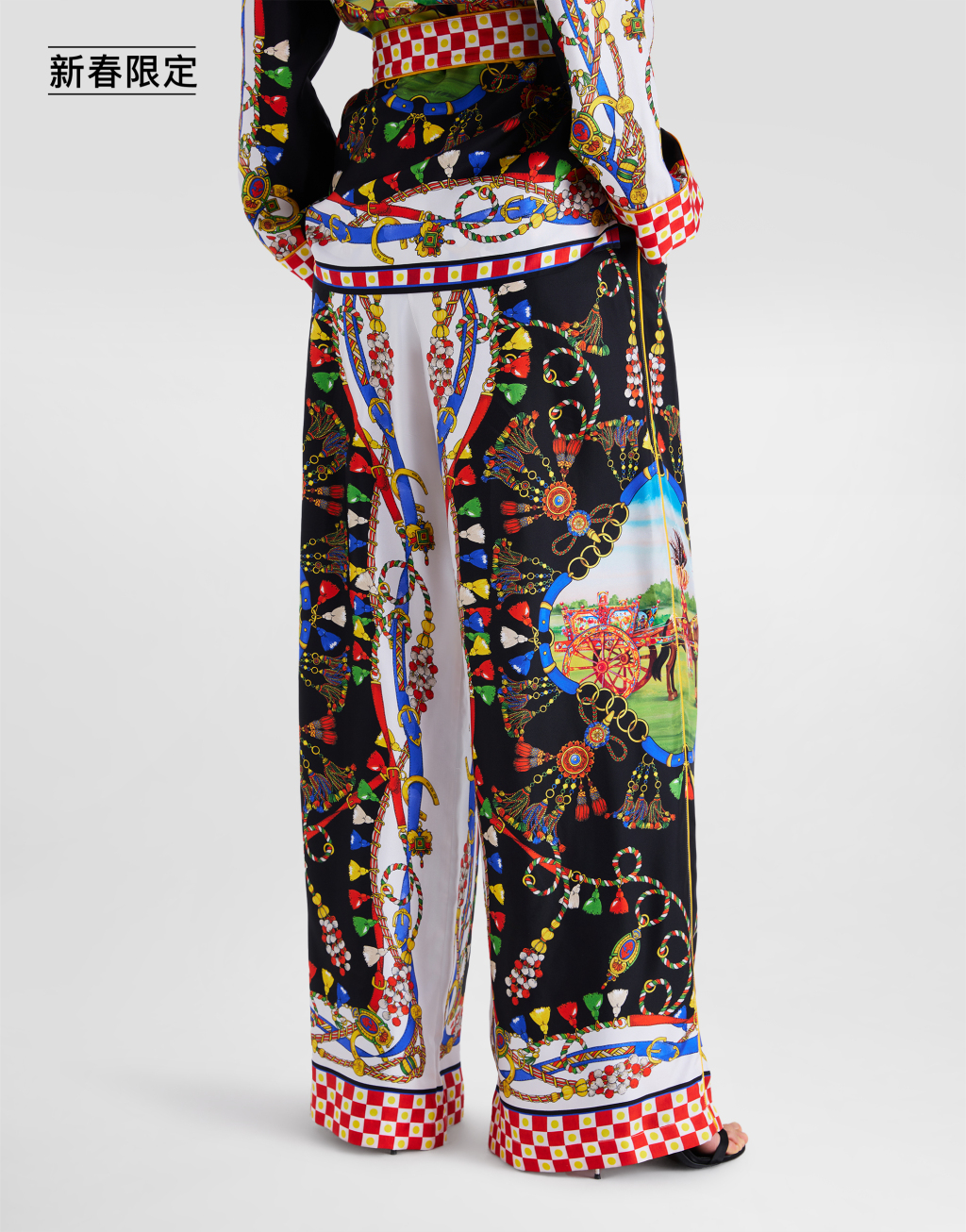 【新春限定】印花真丝斜纹长裤5