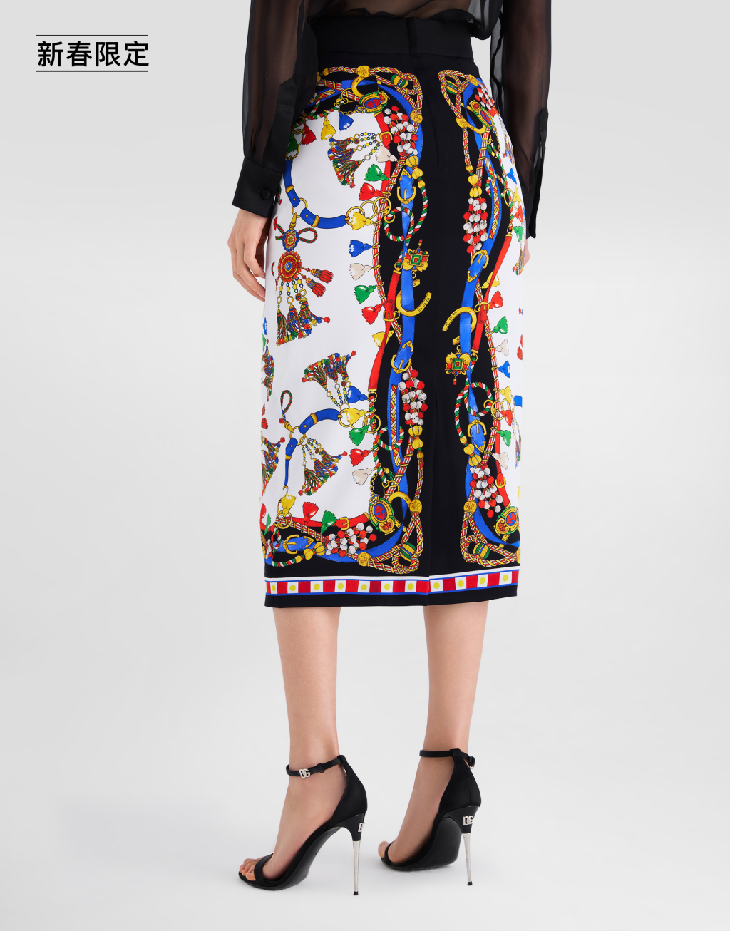 【新春限定】印花真丝缎半裙5