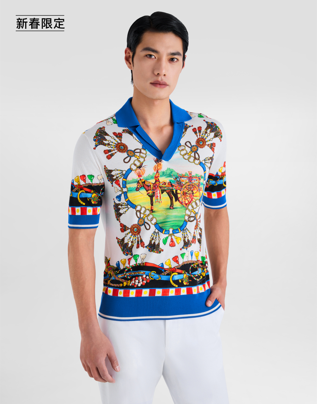 【新春限定】印花真丝Polo衫4