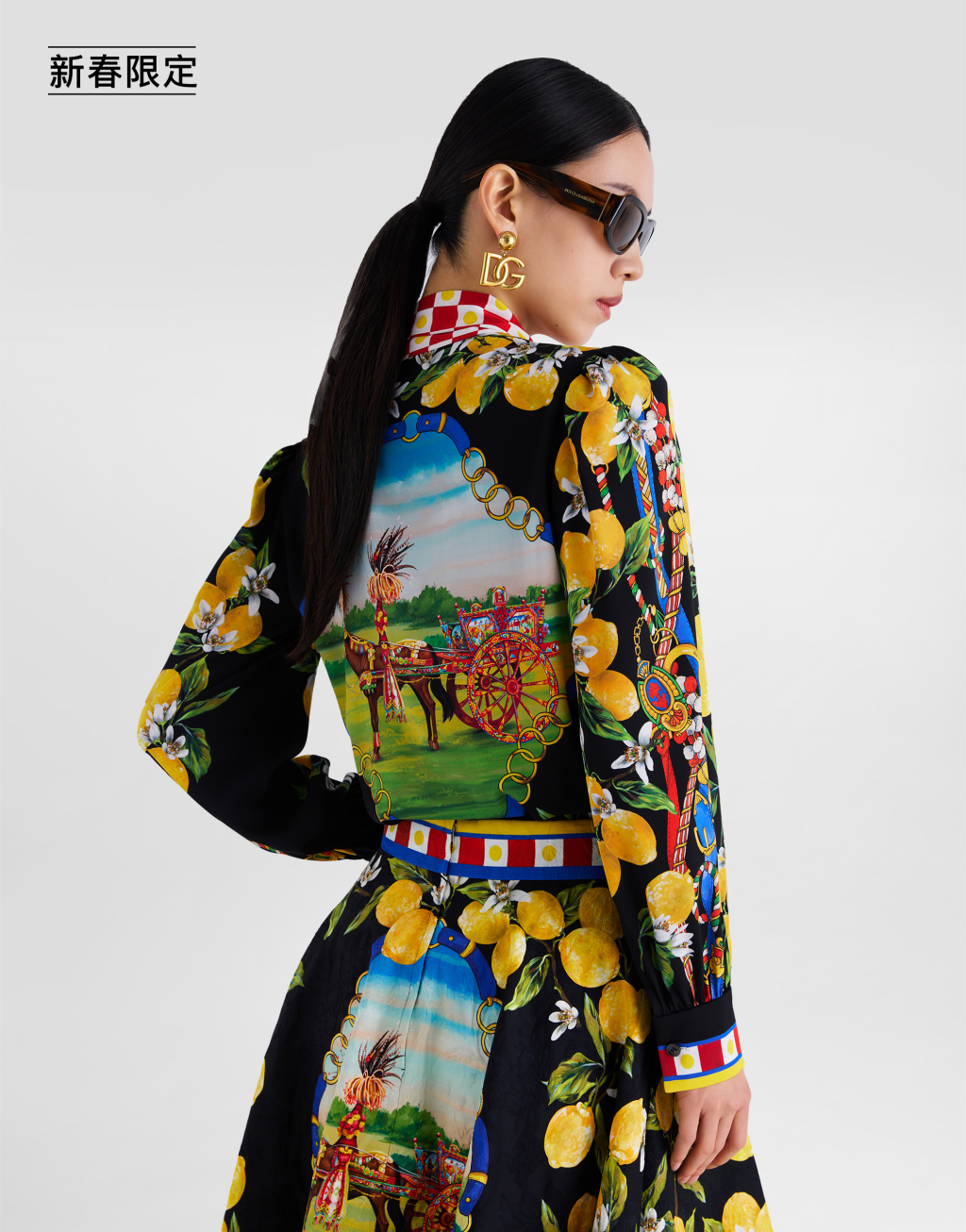 【新春限定】印花真丝缎衬衫5