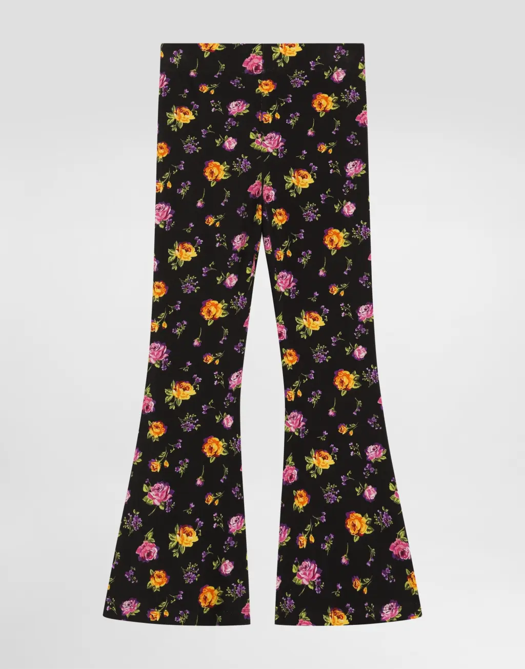 小花印花弹力棉长裤