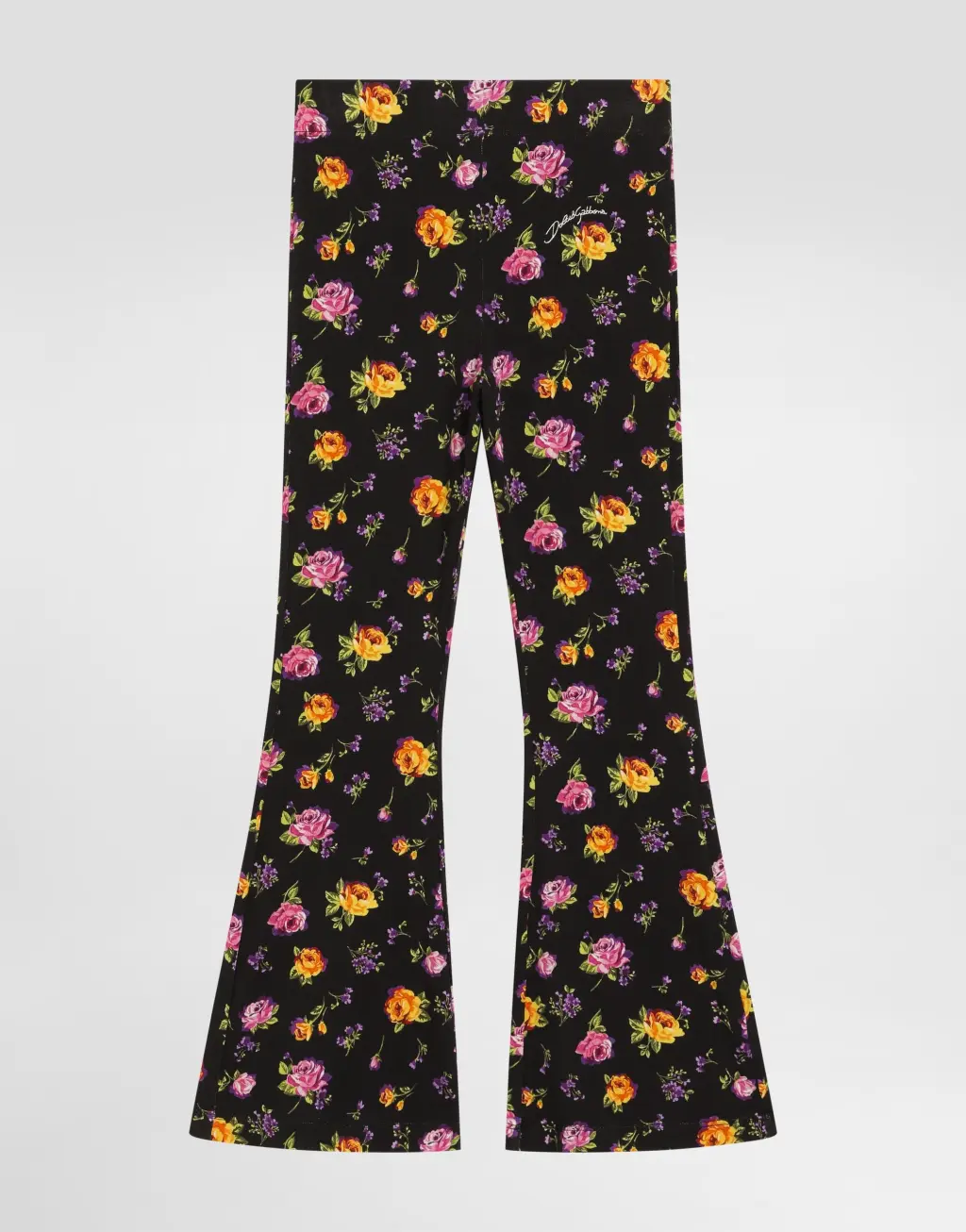 小花印花弹力棉长裤