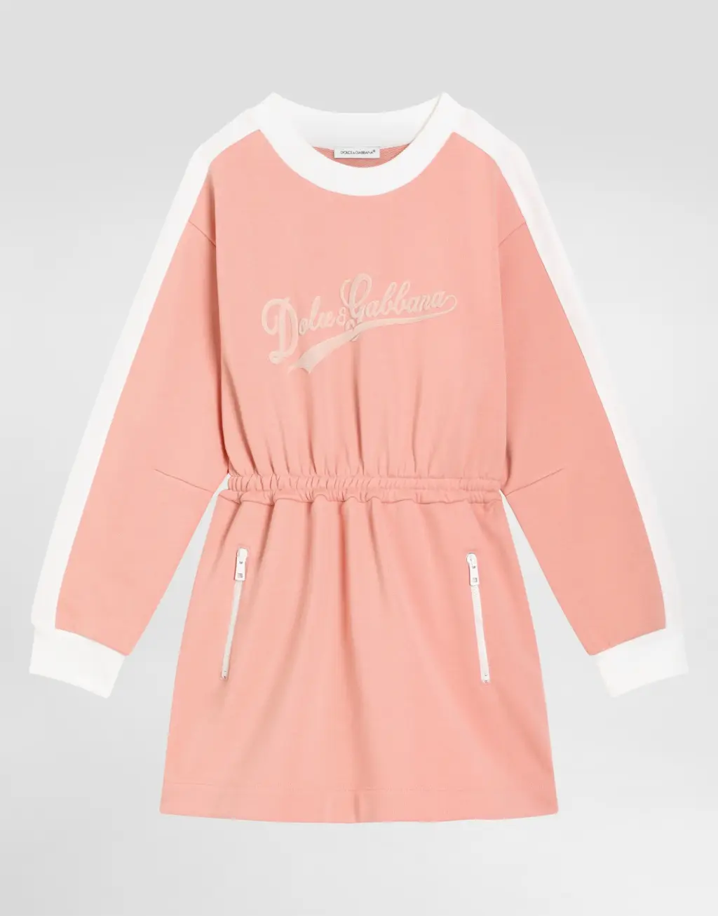 印花抓绒连衣裙