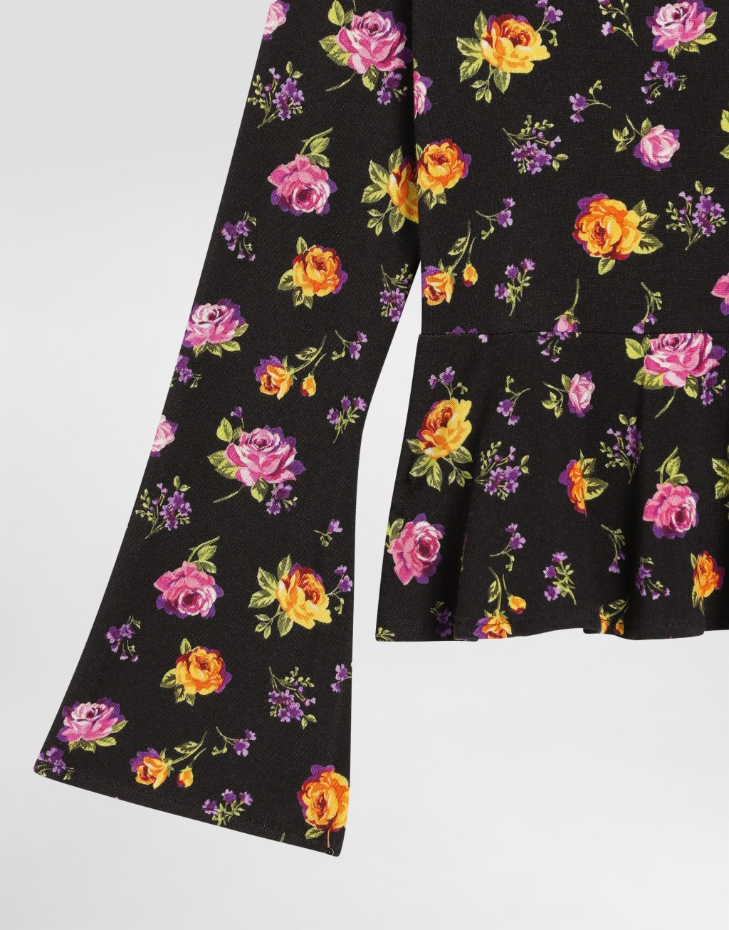 小花印花弹力棉T恤4