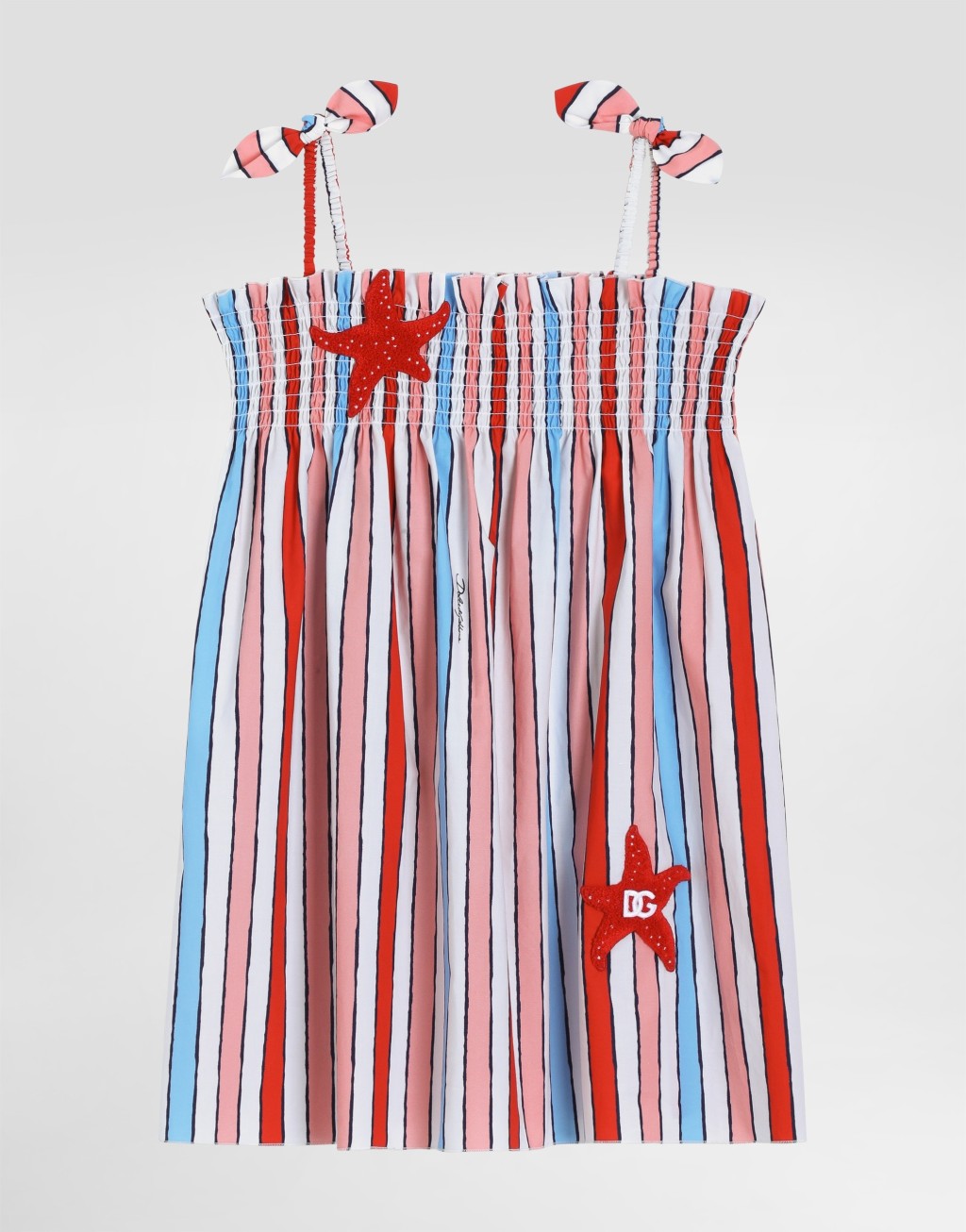 条纹府绸连衣裙1