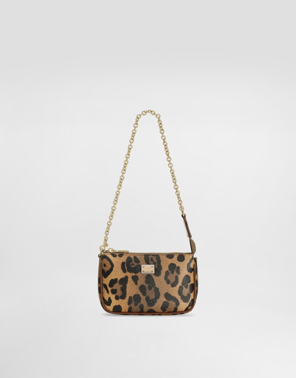 DG Candy豹纹印花小牛皮斜挎包1