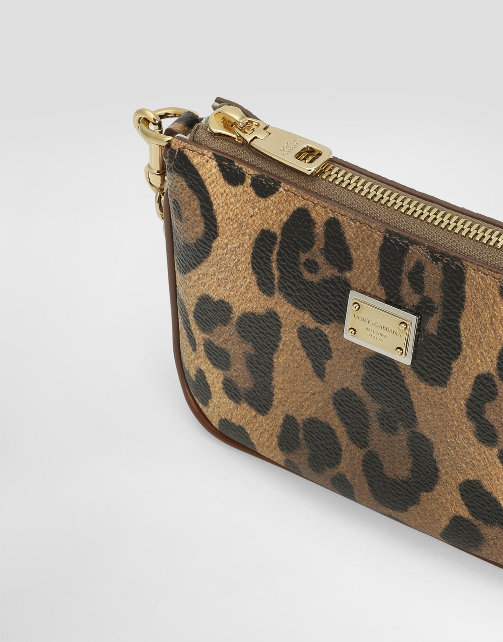 DG Candy豹纹印花小牛皮斜挎包5