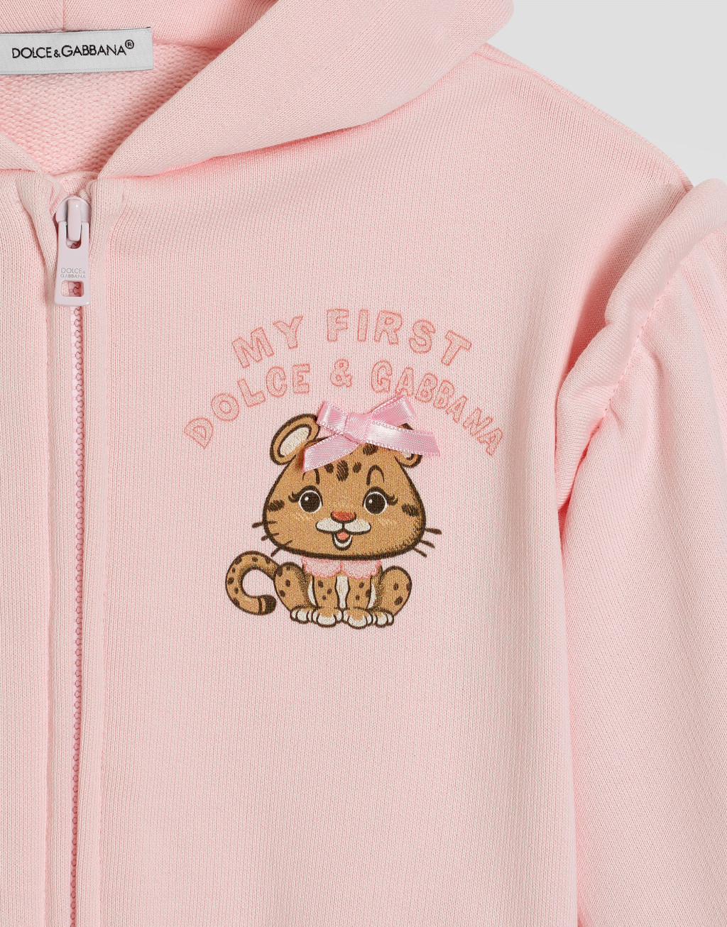 豹纹印花配蝴蝶结连帽卫衣4