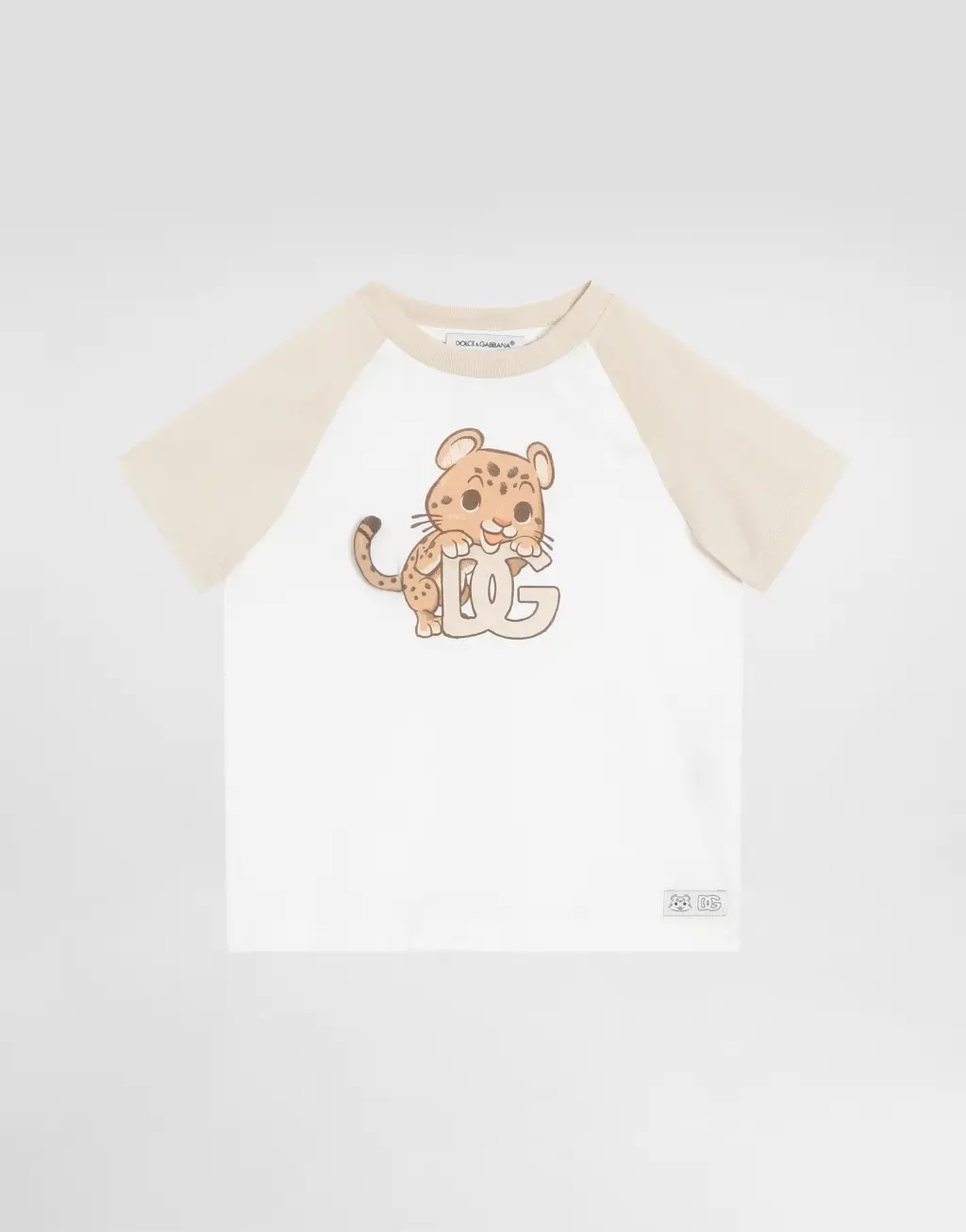 豹纹印花弹力棉T恤