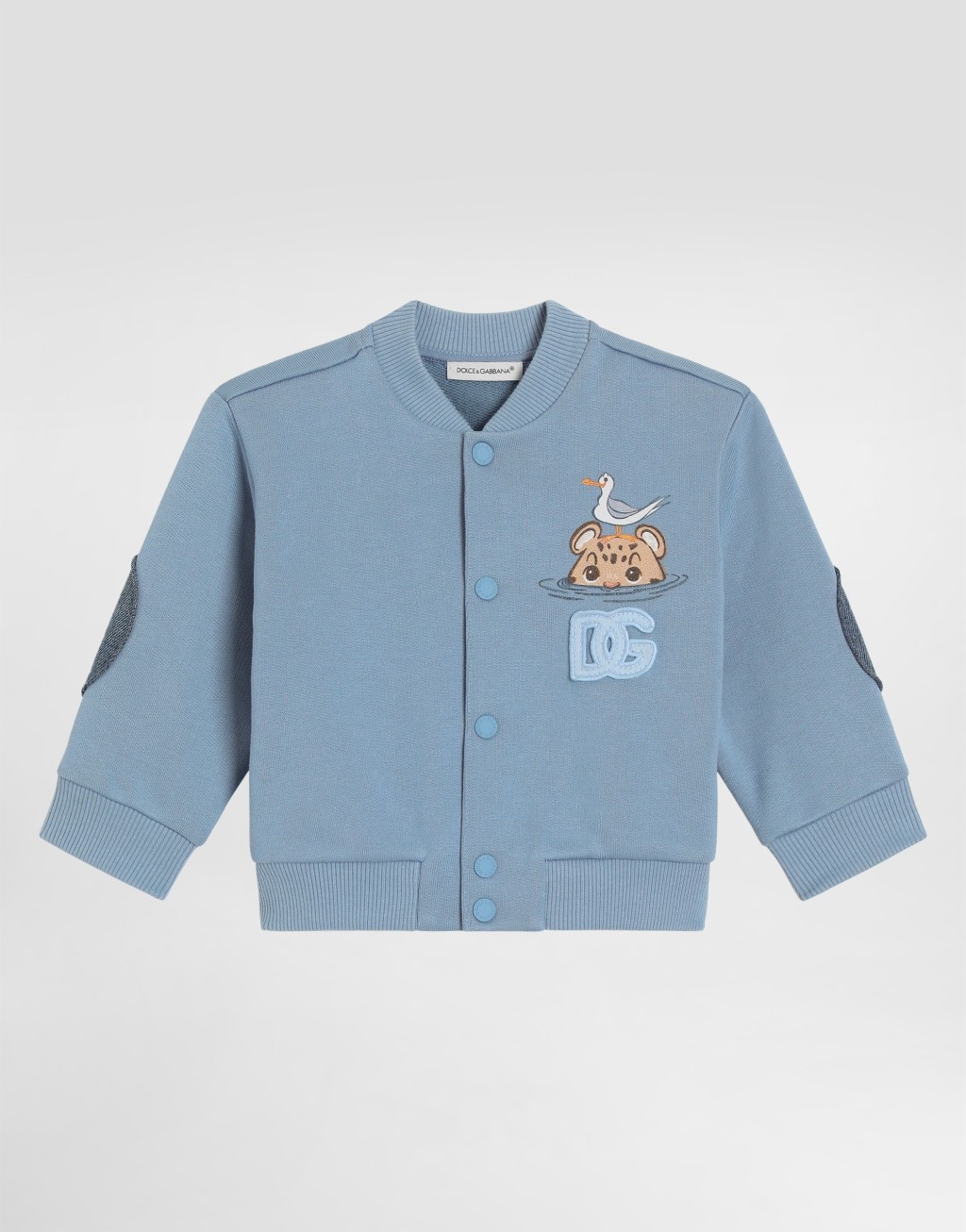 豹纹印花配DG徽标卫衣1