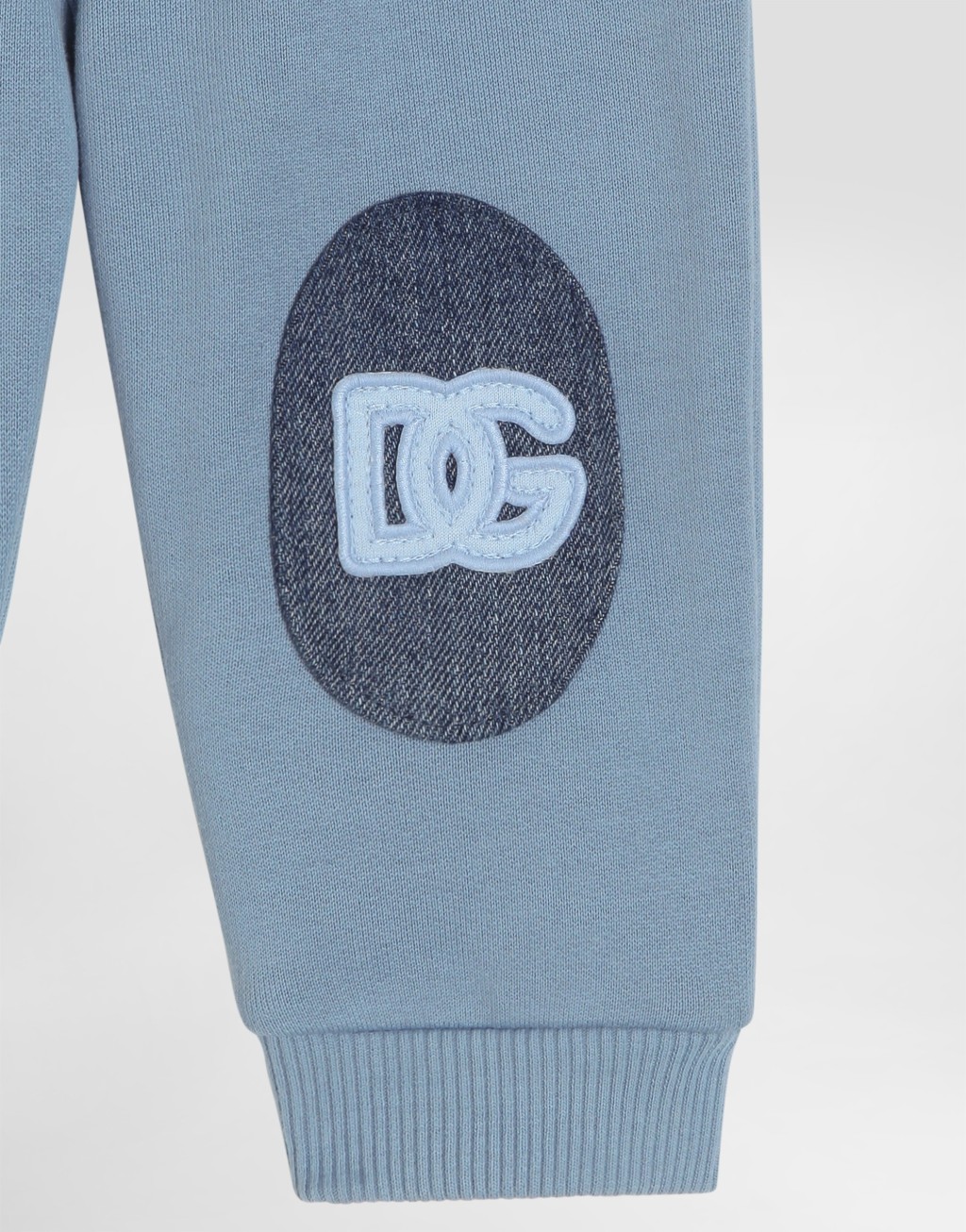 豹纹印花配DG徽标抓绒长裤4