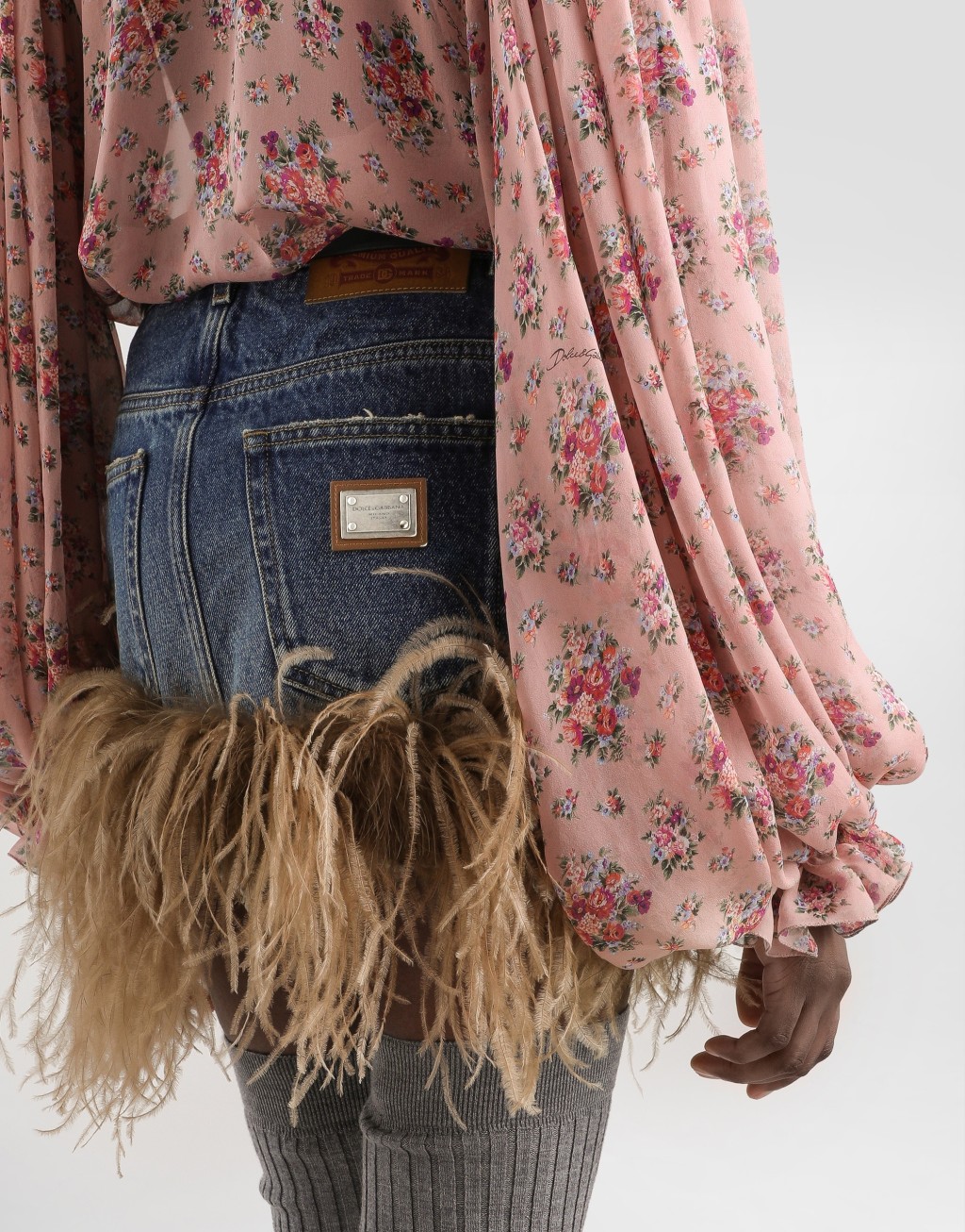 花束印花雪纺上衣5