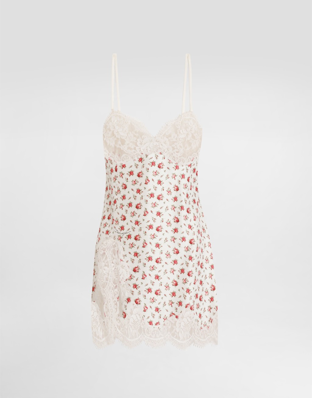 小玫瑰印花衬裙式吊带连衣裙1