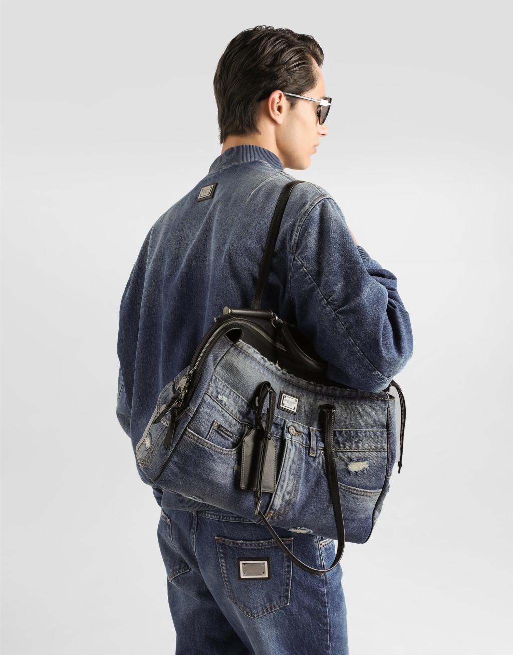 Vittoria牛仔拼布手袋2