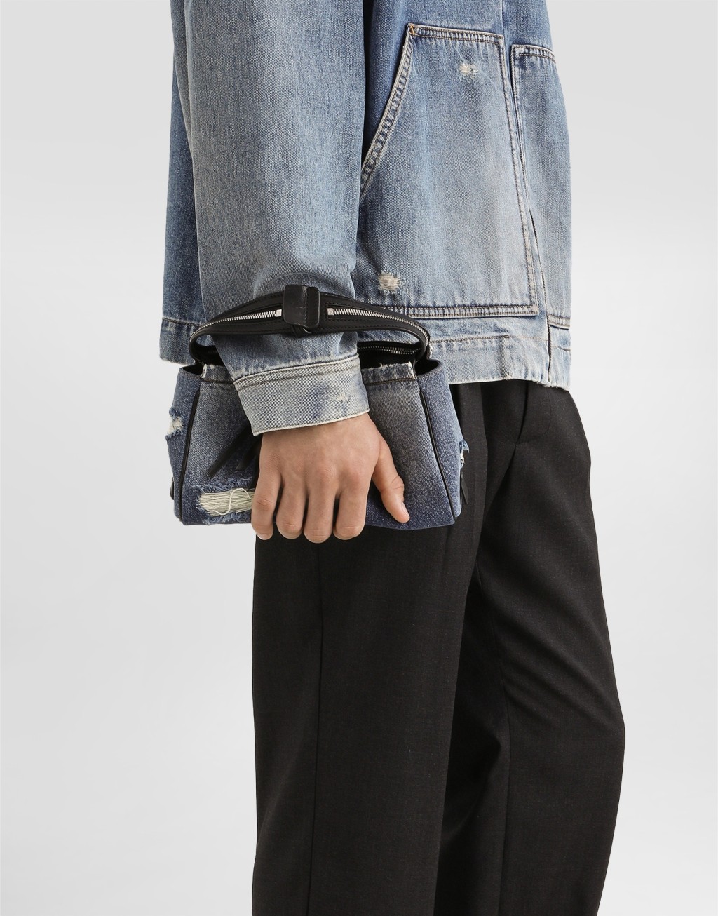 Vittoria牛仔拼布肩包2