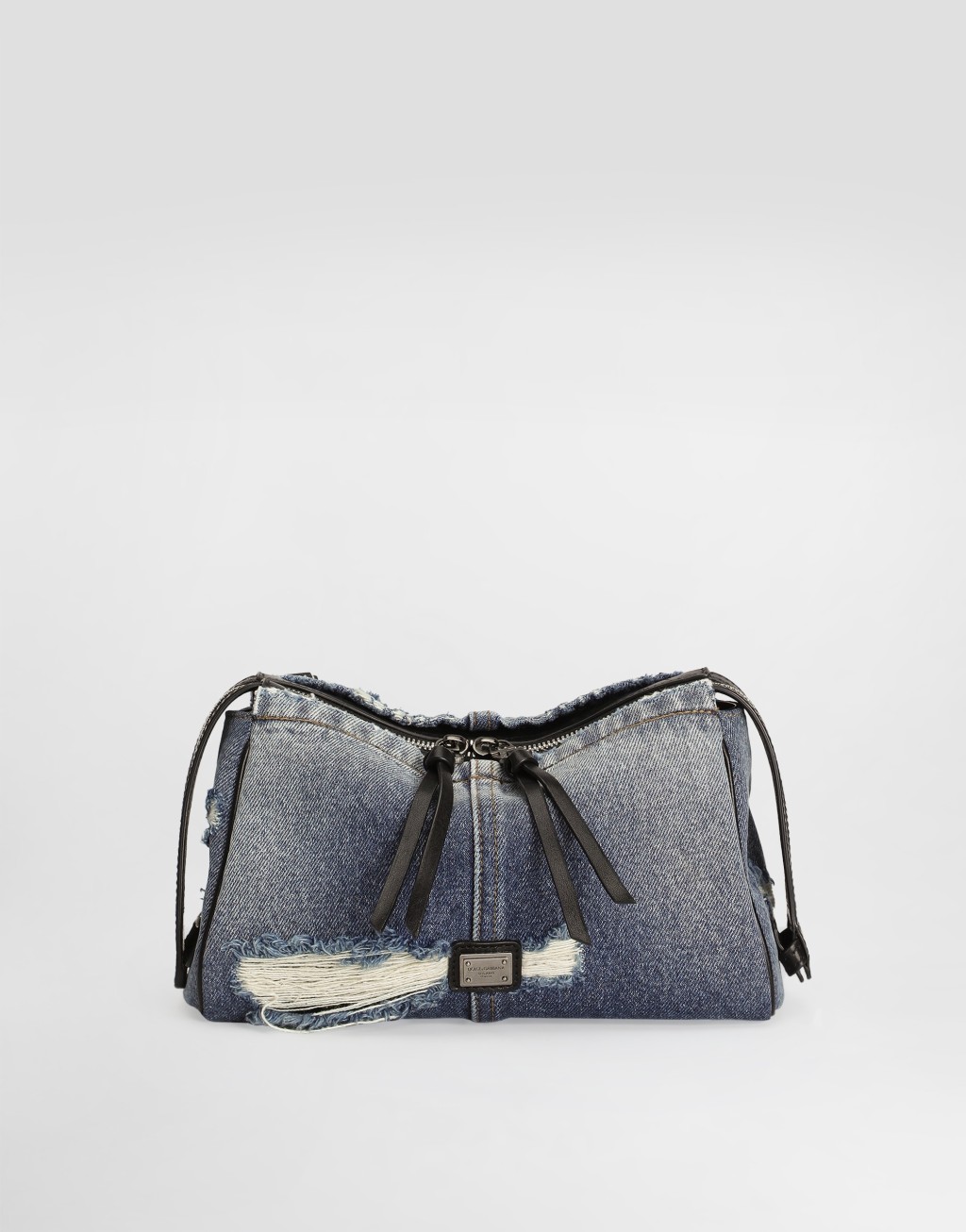 Vittoria牛仔拼布肩包3