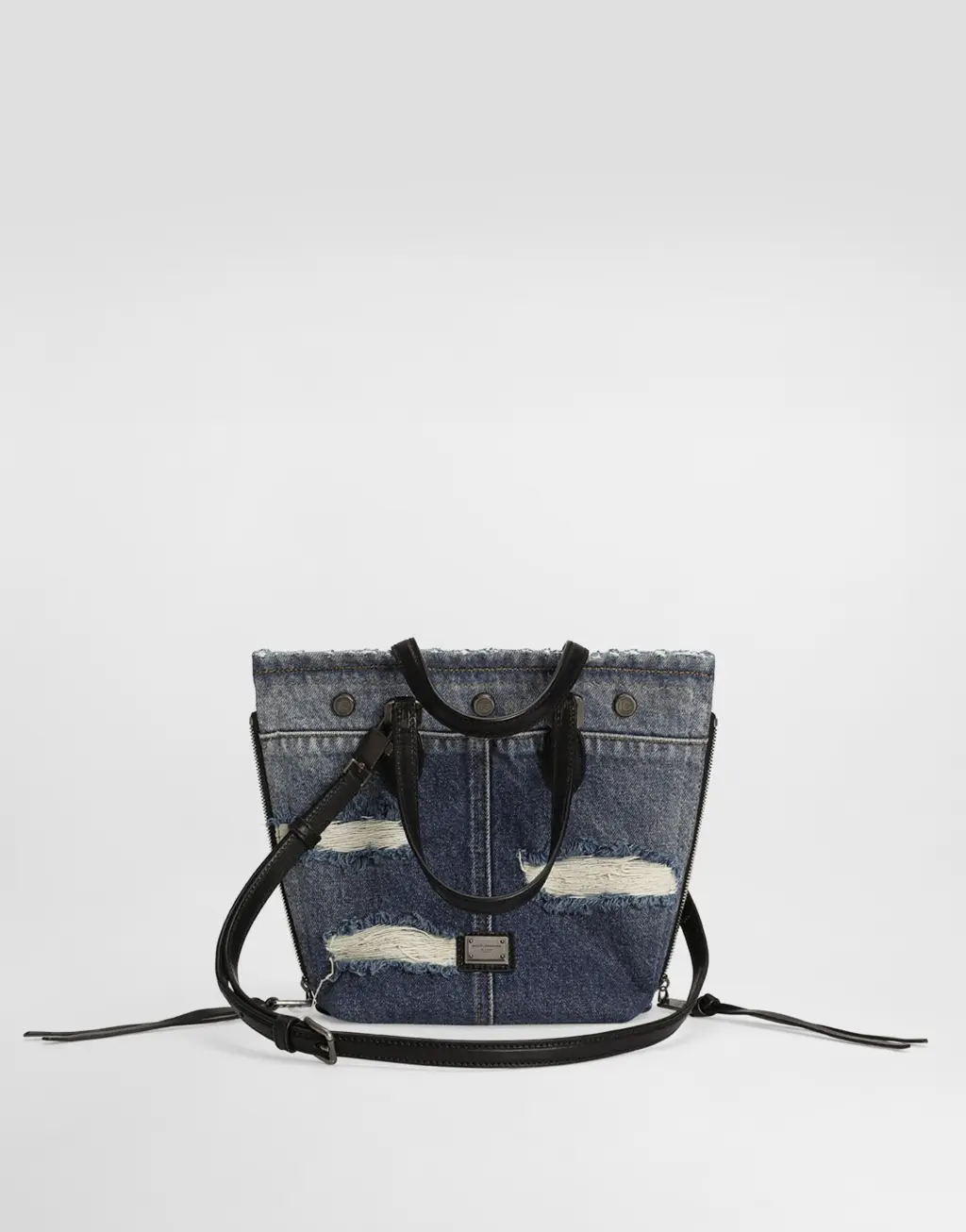 Atene牛仔拼布购物袋