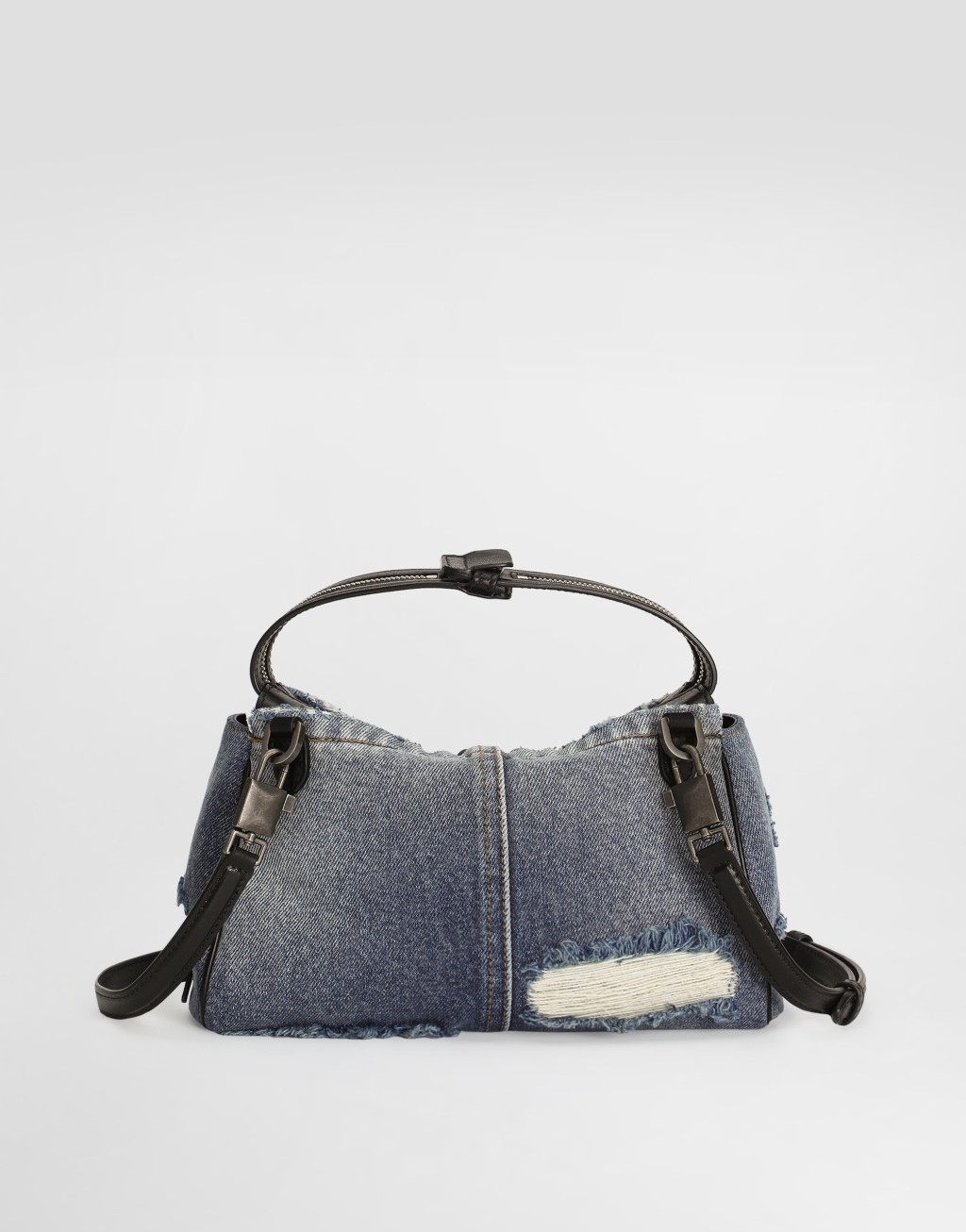 Vittoria牛仔拼布肩包5