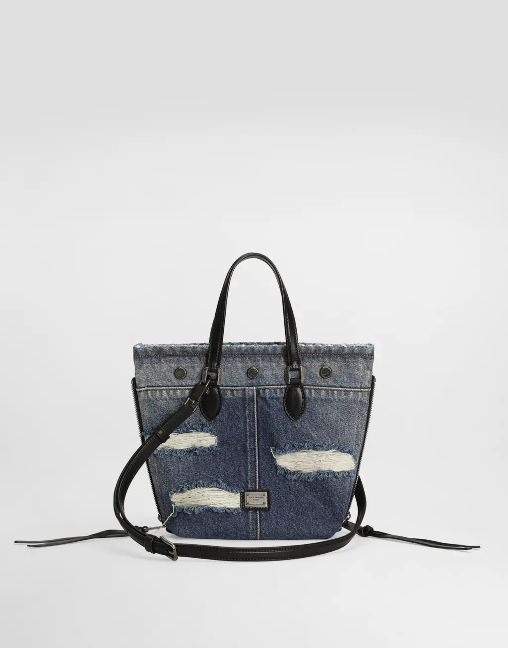 Atene牛仔拼布购物袋