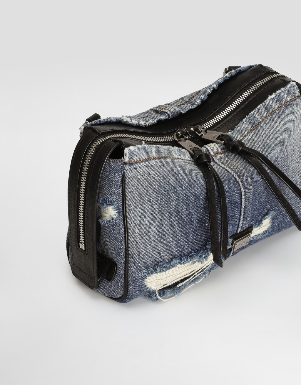 Vittoria牛仔拼布肩包7