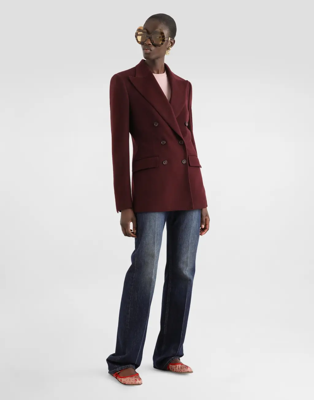 双排扣羊绒夹克