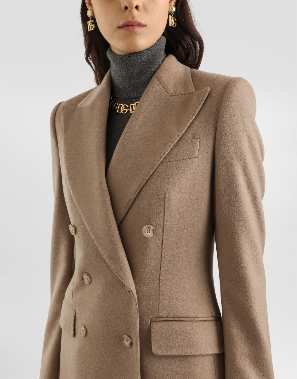 羊绒斜纹双排扣夹克4